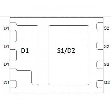 Mosfet 6962 duplo NCH 30V 50A 85A QFN8 (Kit 2x)