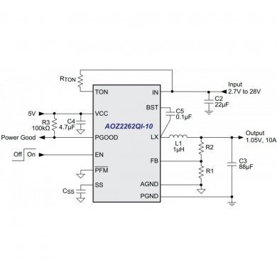 AOZ2262QI-10 CI Z2262QIA PWM ezbuck QFN22 SMD