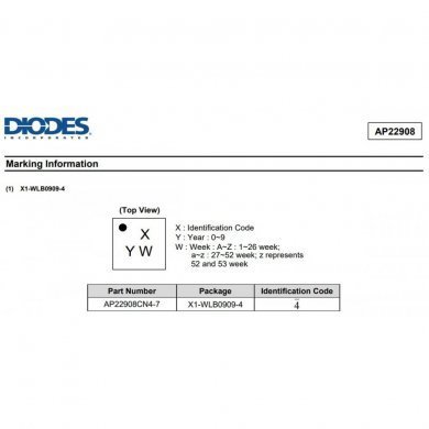 AP22908 Interruptor de carga com taxa de variação única de 1.5A