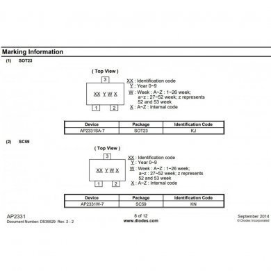 AP2331SA-7 5x ci comutador de corrente 200mA KJ8WF SOT-23-3