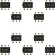 10x Switching Voltage Regulators 1MHz 2A Step Down TSOT-26-6 / marcação no componente: GND