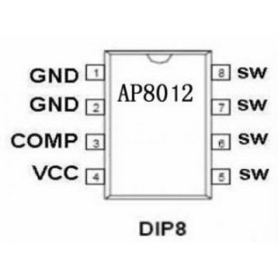 IC PWM Controller 85v-265v DIP-8 13W