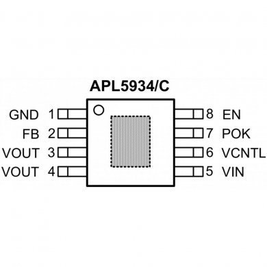CI APL5934 PWM regulador de tensão 5.5V 3A SOP8