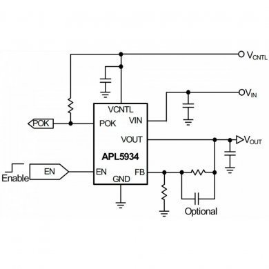 CI APL5934 PWM regulador de tensão 5.5V 3A SOP8