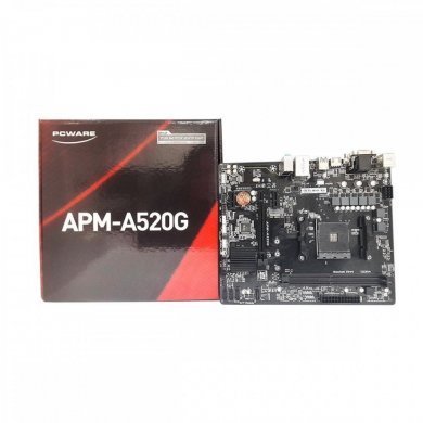 APM-A520G PCWare Placa Mãe A520 AM4 mATX DDR4 HDMI VGA