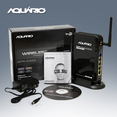 APR-2426 Roteador Wireless Aquário APR-2426 2.4GHz 54Mbps - 1x WAN + 4x L