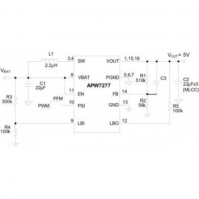 APW7277CQBI CI W7277 PWM 5V 5A 1.2MHz TQFN12 SMD