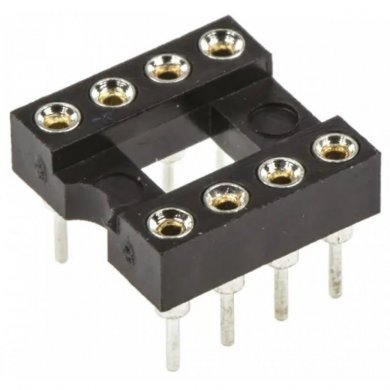 Soquete torneado DIP 8 pinos (Kit 10x unidades)