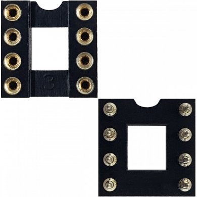 Soquete torneado DIP 8 pinos (Kit 10x unidades)