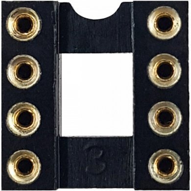 Soquete torneado DIP 8 pinos (Kit 10x unidades)