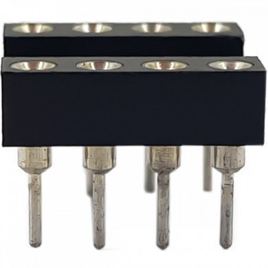 Soquete torneado DIP 8 pinos (Kit 10x unidades)