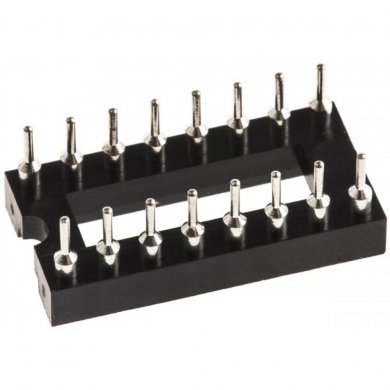 Soquete DIP 16 pinos PTH torneado (Kit 10x)