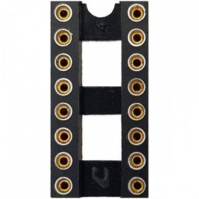 Soquete DIP 16 pinos PTH torneado (Kit 10x)