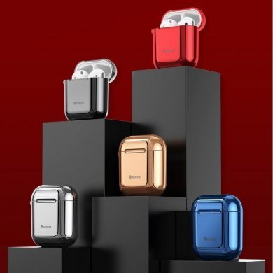 ARAPPOD-A03 Baseus case para Airpods 1/2 Shining Hook azul