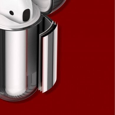 Baseus case para Airpods 1/2 Shining Hook vermelho