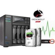 Asustor NAS 4 Baias 16TB J3160 1,6GHZ Celeron Quad Core, Memória  4GB DDR3L, Acompanha 4 HDs de 4TB Seagate ST