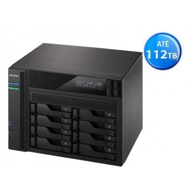 AS6208T Asustor NAS 8 Baias Quad Core J3160 até 112TB