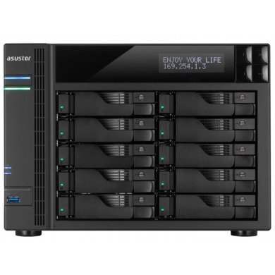 AS6210T Asustor NAS 10 Baias Sata3 Até 140TB