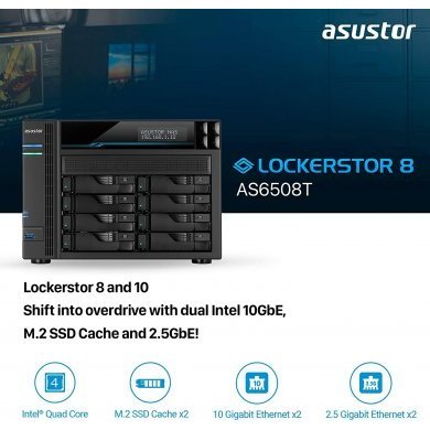 AS6508T Asustor NAS Asustor Lockerstor 8 baias AS6508T