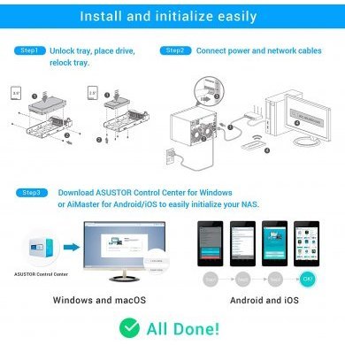 AS6508T Asustor NAS Asustor Lockerstor 8 baias AS6508T