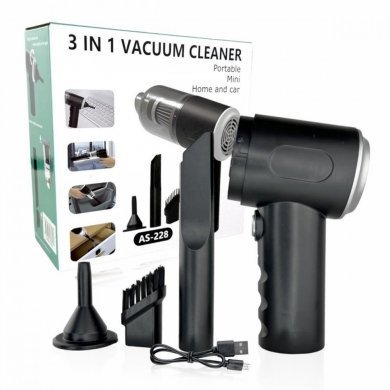 Aspirador premium portátil sem fio recarregável preto