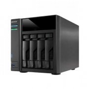 Unidade NAS Asustor 4 Baias SATA RAID Hot Swap SATA I, II, III e SSD tipo SATA III, 2 Portas de Rede Gigabit, 