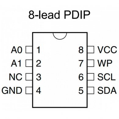 AT24C512-10PI-2.7 CI 24C512 memoria EEPROM PDIP8 PTH