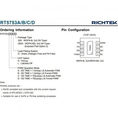 Ci 5XL PWM StepDown ajustavel 8-WDFN 2x2mm (Kit 5x)