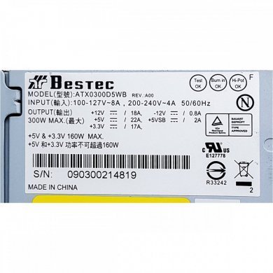 ATX0300D5WB Fonte Bestec 300W Dell Inspiron 580
