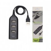 Foto de AU-013 Hub 4 portas USB 2.0 preto plug n play com power led