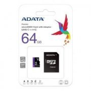 Adata Cartão de Memória 64GB Micro SD Classe 10 com Adaptador SD
