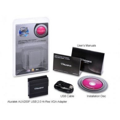 AUV200F Aluratek Conversor USB 2.0 para VGA Alta Resol.