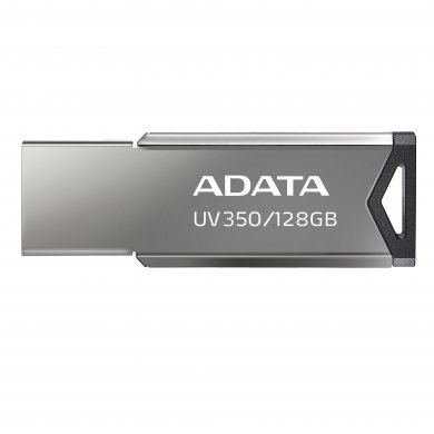 AUV350128GRBK Adata  Pen Drive AU350 128GB 3.2 PRATA