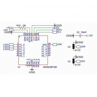 AW9523B 16 MULTI FUNCTION LED DRIVER