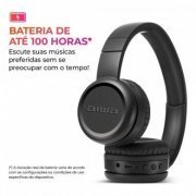Aiwa headphone HP-03-B Bluetooth 5.2 On Ear preto bateria até 100 horas de duração