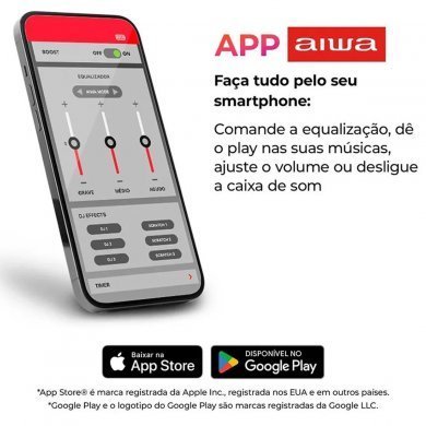 AWS-SP-03-BL Aiwa caixa bluetooth SP-03 IPX4 RGB 15W azul