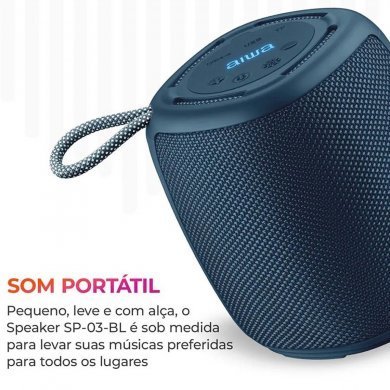 AWS-SP-03-BL Aiwa caixa bluetooth SP-03 IPX4 RGB 15W azul