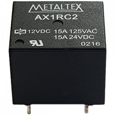 Rele metaltex miniatura 12VCC 15A (Kit 5x unidades)