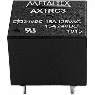 Rele metaltex miniatura 24VCC 15A (Kit 5x unidades)