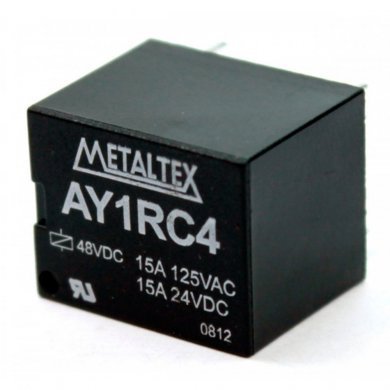 RELE 48VDC 15A 125VAC 5 PINOS METALTEX (Kit 2x)