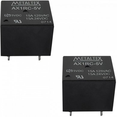 AX1RC-KIT2 RELE 5VCC 15A 125VAC 5 PINOS METALTEX (Kit 2x)