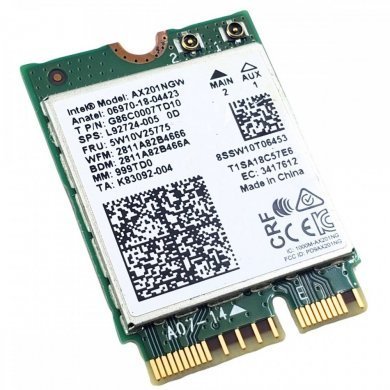AX201NGW Placa Wi-Fi Intel original Bluetooth 5.2 Wlan 2.4
