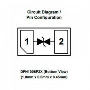 .D Supressor ESD bidirecional DFN1006P2X (kit 10) marcação no componente: .D (Kit com 10 unidades)