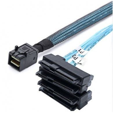 Cabo SAS 1x SFF-8643 para 4X SFF-8482