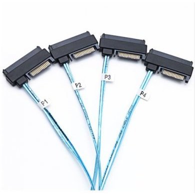 Cabo SAS 1x SFF-8643 para 4X SFF-8482