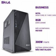 Skul Computador B500 Hexa Core I5 11400 2.60Ghz 8GB DDR4 2666Mhz Fonte 300W PFC Ativo (SEM HD/SSD)