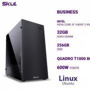 Skul Computador Business B500 Intel Core I5-10400F 2.90GHZ MEMORIA 32GB DDR4 SSD 256GB QUADRO T1000 8GB FONTE 600W PLUS WHITE LINUX