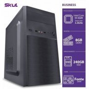 Skul Computador Business B300 Intel I3 3220 3.3GHz 8GB DDR3 SSD 240GB HDMI/VGA Fonte 200W Windows 10 Trial