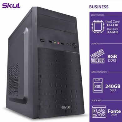 B41302408 Skul Computador Business B300 Intel Core I3