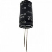 Capacitor eletrolitico EPCOS 2200uF 50V 20% Radial 16x31.5mm 1.98A 2000hr 85°C